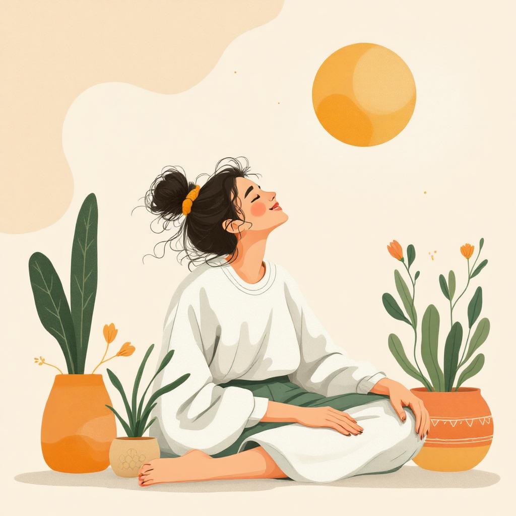 artist looking up to sun