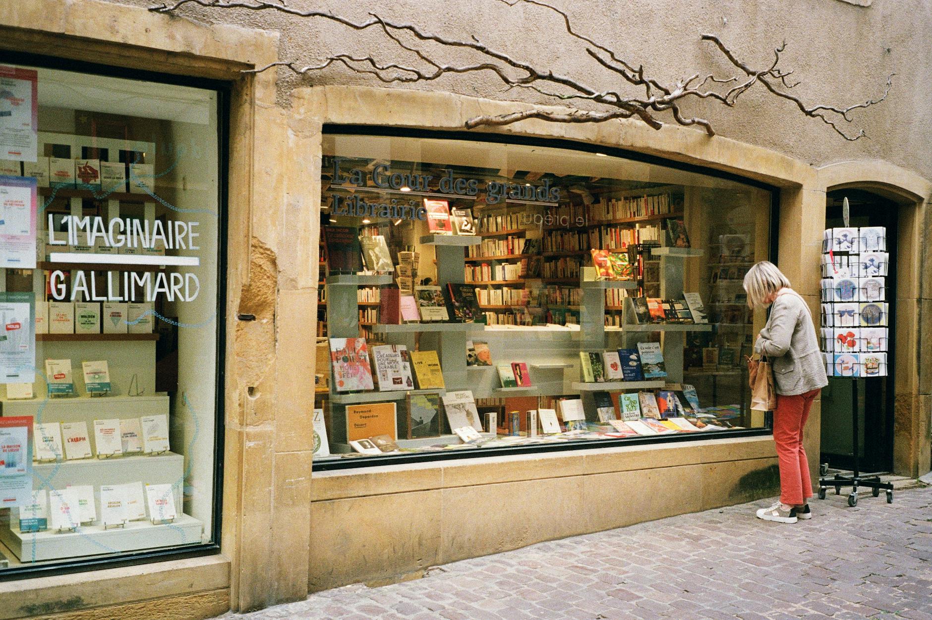 You Are the Voice Behind the Vision charming french bookshop with displayed books
